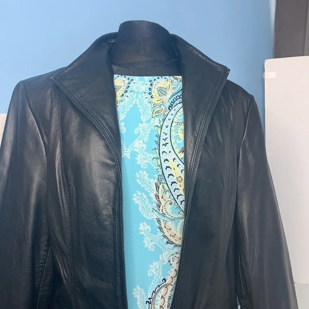 Comstock RC Expeditions soft leather jacket in black